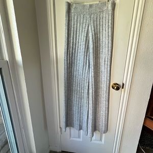 Sincerely Jules Sweater Pants Grey Women’s  Sz XL Ribbed Wide High Waist lounge